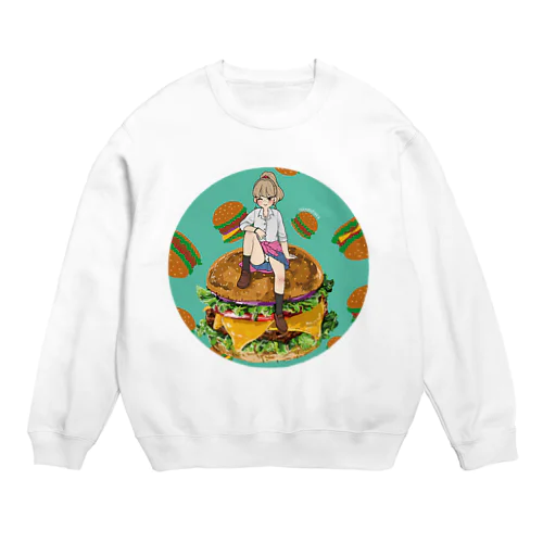 ハンバーガーとJK Crew Neck Sweatshirt