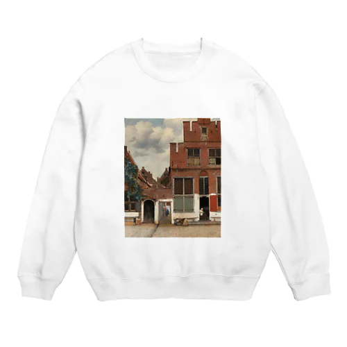 小路 / フェルメール (View of Houses in Delft (The little Street) 1658) Crew Neck Sweatshirt