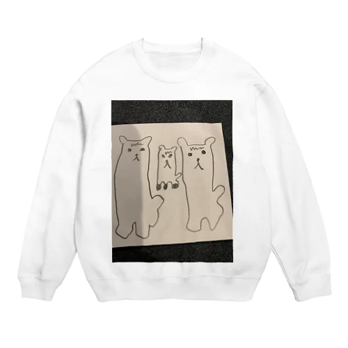 変な3匹ワンワン Crew Neck Sweatshirt