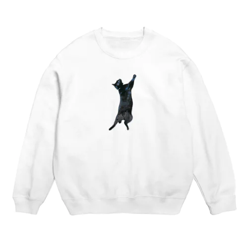 おどるくろねこ Crew Neck Sweatshirt