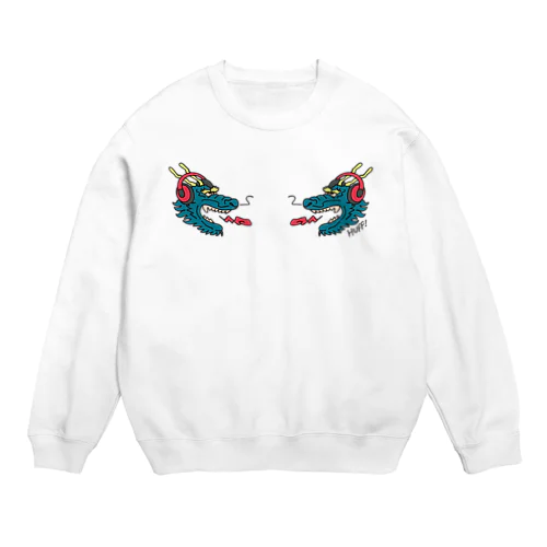 ヘッドホン・ドラゴン Crew Neck Sweatshirt