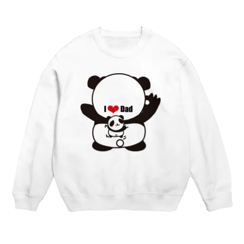 papaパンダの背中 Crew Neck Sweatshirt