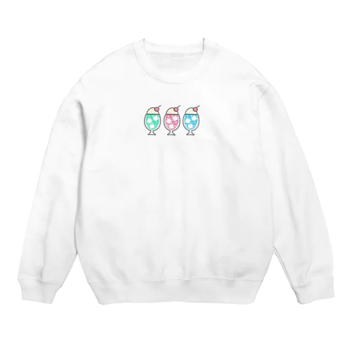 三種のクリームソーダ Crew Neck Sweatshirt