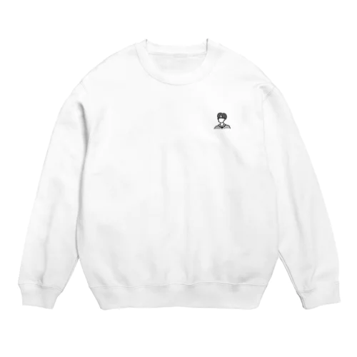 センター分け Crew Neck Sweatshirt