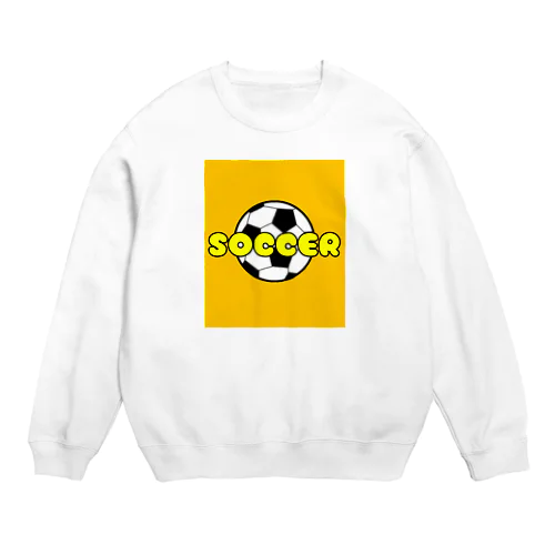 サッカーボール柄Tシャツ（黄色/白） Crew Neck Sweatshirt