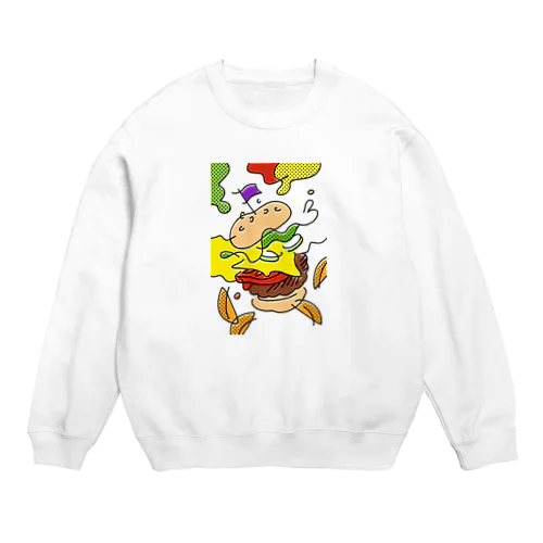 ハンバーガースプラッシュ Crew Neck Sweatshirt