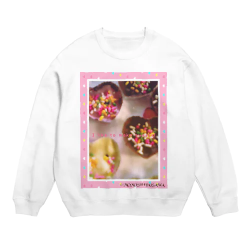 ハートチョコ Crew Neck Sweatshirt