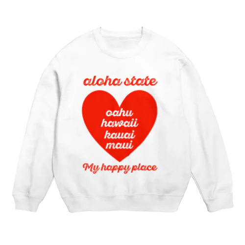 aloha state (ハート) Crew Neck Sweatshirt