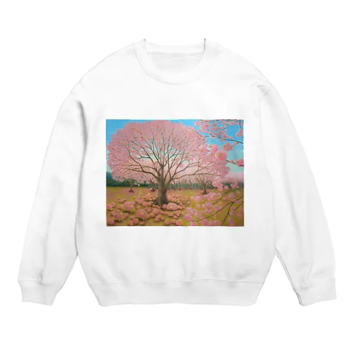 さくらひつじの開花 Crew Neck Sweatshirt