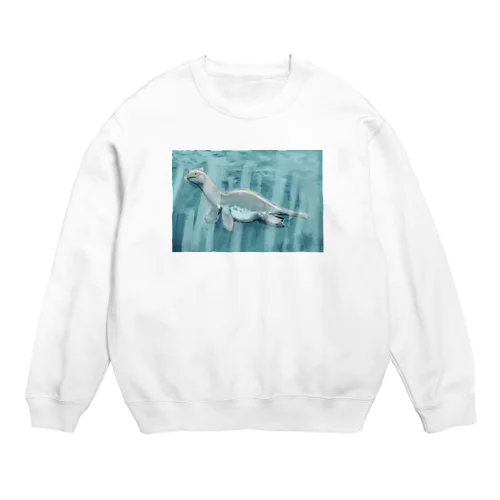 猫耳恐竜 Crew Neck Sweatshirt