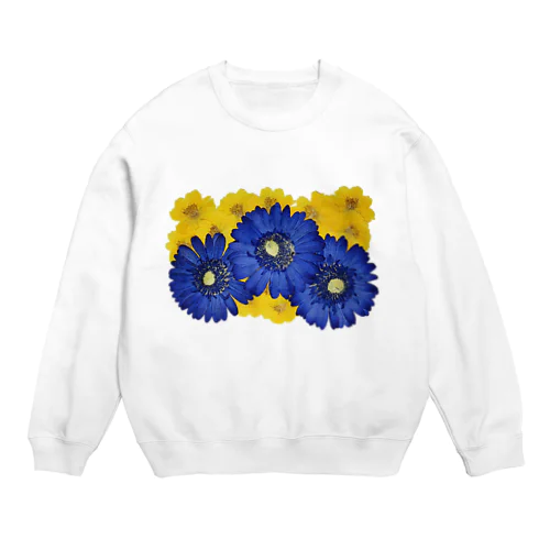 ホワイトブーケ　ガーベラ Crew Neck Sweatshirt