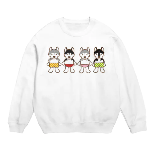 おパンツハスキー3 Crew Neck Sweatshirt