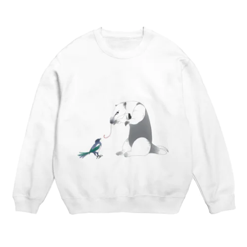 ミナミコアリクイとカササギ Crew Neck Sweatshirt