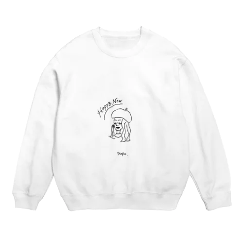 happy now Crew Neck Sweatshirt