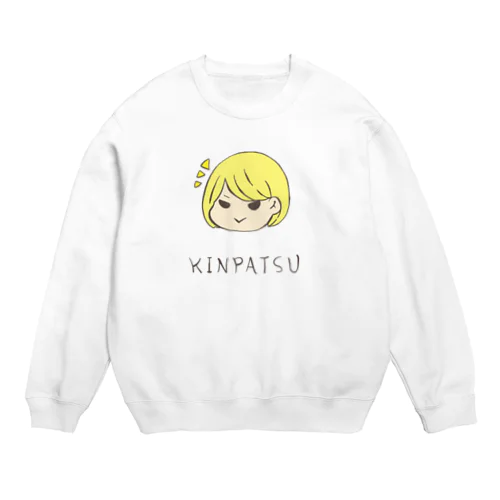 金髪ボブちゃん Crew Neck Sweatshirt