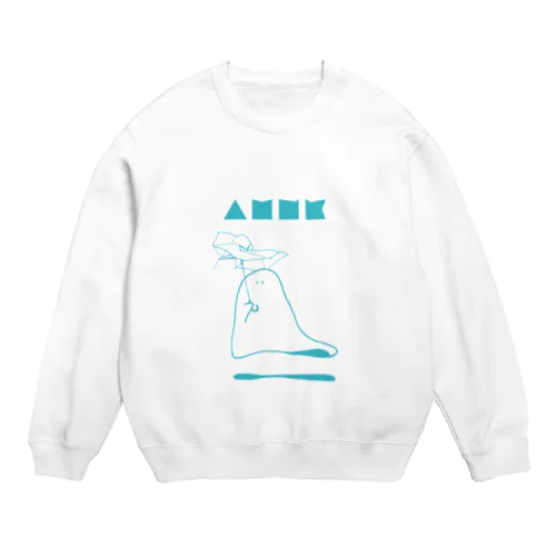 雨宿りおばけ Crew Neck Sweatshirt