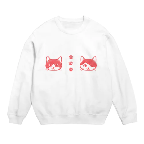 ねこねこ兄妹 Crew Neck Sweatshirt