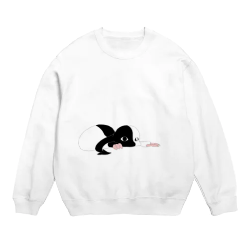 寝転びフヨウさん Crew Neck Sweatshirt