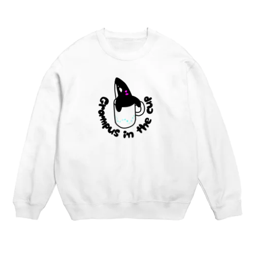 コップのシャチ子 Crew Neck Sweatshirt