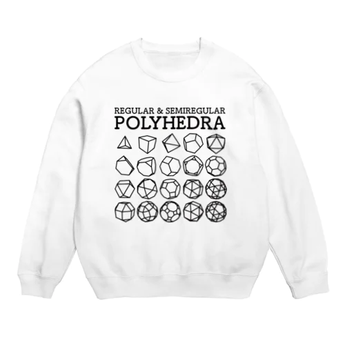 Regular&Semiregular Polyhedra Crew Neck Sweatshirt