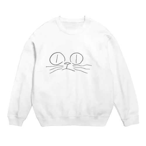 ちょっとずれてるねこ Crew Neck Sweatshirt