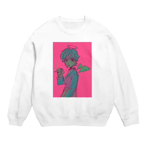 天使ちゃん桃 Crew Neck Sweatshirt