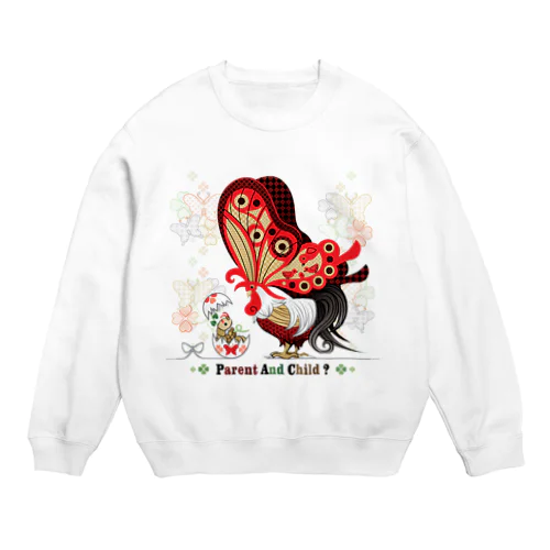 PARENT AND CHILD？（remake） Crew Neck Sweatshirt