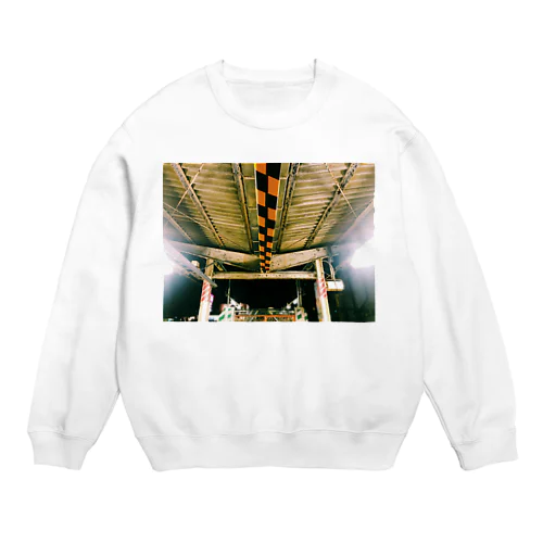 南武線の旧い駅 Crew Neck Sweatshirt