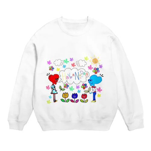 Heart person Crew Neck Sweatshirt