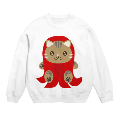 株式会社猫　まじお店長お弁当シリーズ　ウィンナーver Crew Neck Sweatshirt