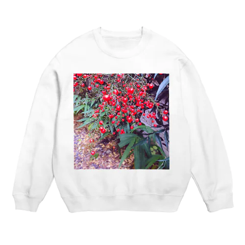 赤い丸い実 Crew Neck Sweatshirt