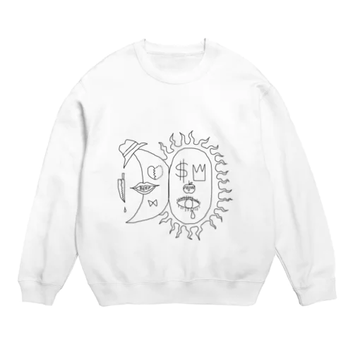 月と太陽 Crew Neck Sweatshirt