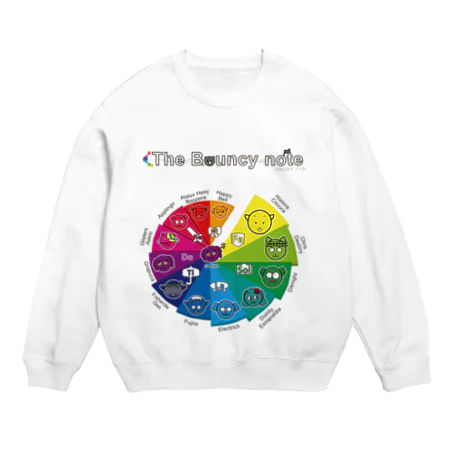 The Bouncy note (spiral A) Crew Neck Sweatshirt