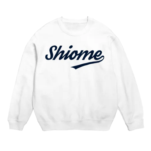 シオメ ストリートロゴ 濃紺 Crew Neck Sweatshirt