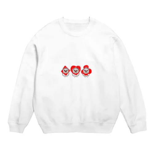 トランプの被り物ハリネズミ Crew Neck Sweatshirt