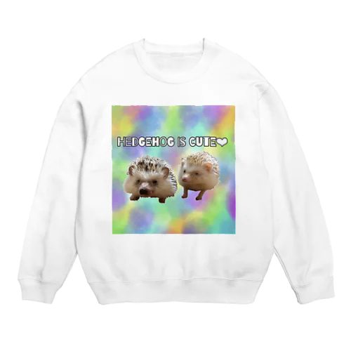 変顔ハリネズミ Crew Neck Sweatshirt