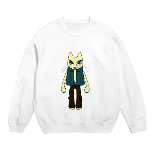 HumanCat <嘲笑>(透過ver.) Crew Neck Sweatshirt