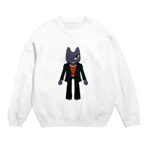 HumanCat<独眼>(透過ver.) Crew Neck Sweatshirt