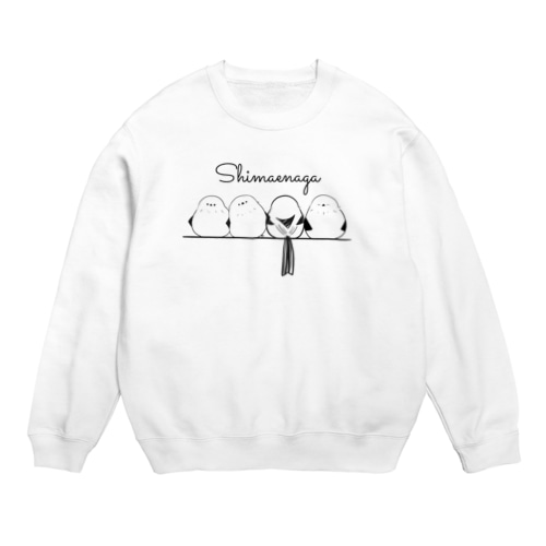 ぎゅぎゅっとシマエナガ Crew Neck Sweatshirt