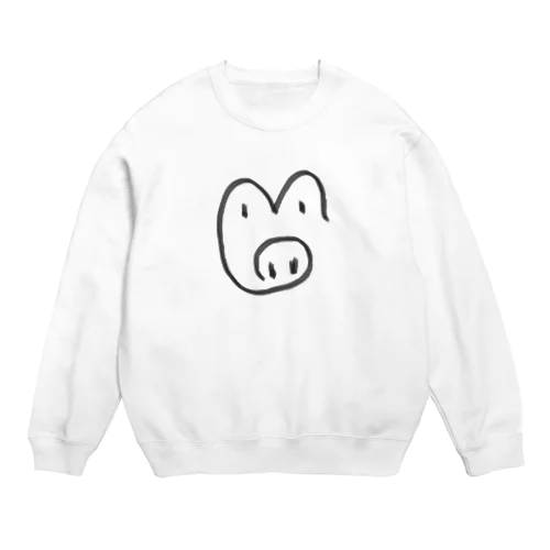 ゆるぶた Crew Neck Sweatshirt