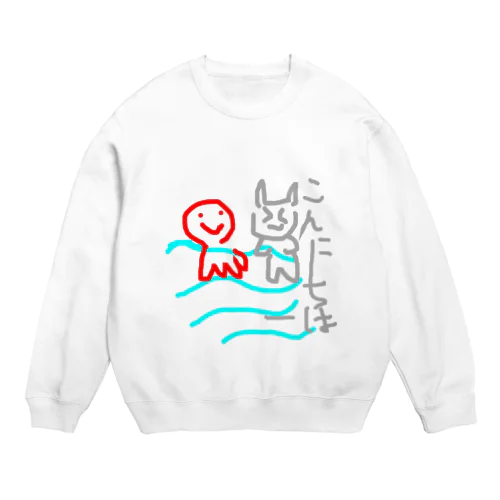 ねこちゃんとタコくん Crew Neck Sweatshirt