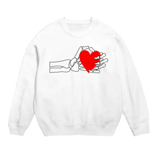 つかまれたハート Crew Neck Sweatshirt