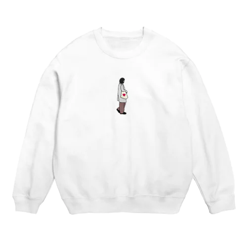 うつむきガール Crew Neck Sweatshirt