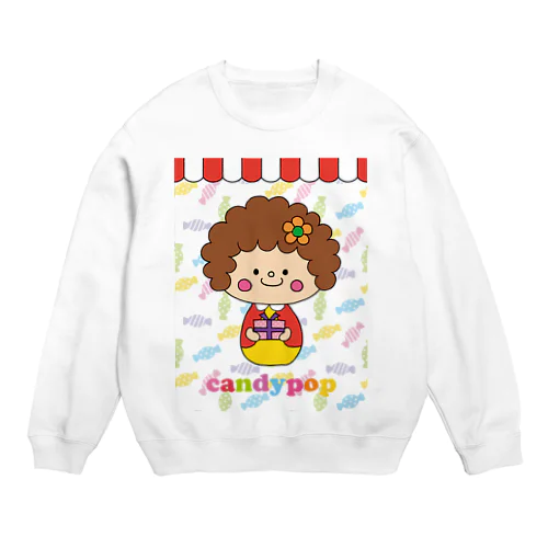 zakkashop candypop のcandyちゃん Crew Neck Sweatshirt