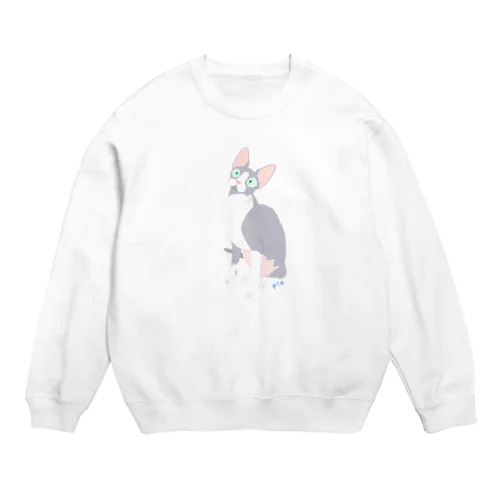 ほんわかスフィンクス Crew Neck Sweatshirt