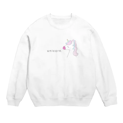 ゆめかわ ユニコーン Crew Neck Sweatshirt