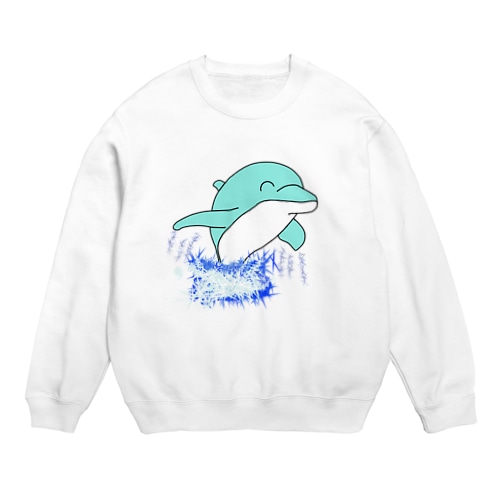 Funny dolphin Crew Neck Sweatshirt