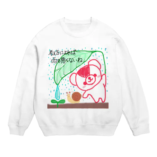 雨にも負けないおせんちゃん Crew Neck Sweatshirt