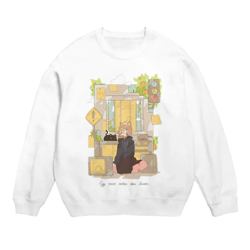 「金木犀とエッグトースト🍳」 Crew Neck Sweatshirt