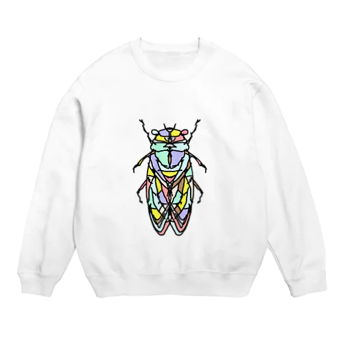 cicada ☆(せみ)collarバージョン　Full of vitality　(フル　オブ　バイタリティ) Crew Neck Sweatshirt